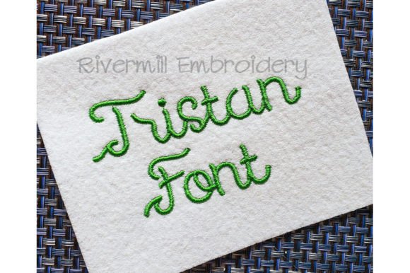 1 Tristan Embroidery Font
