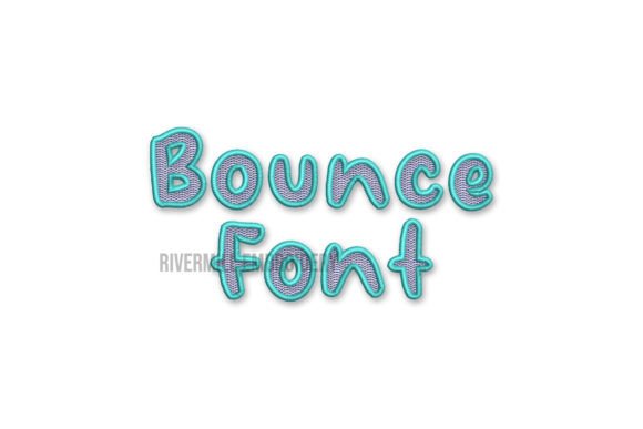 2 Bounce Embroidery Font