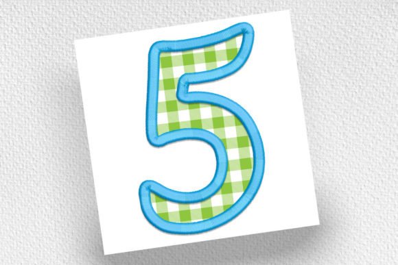 Number 5 Applique